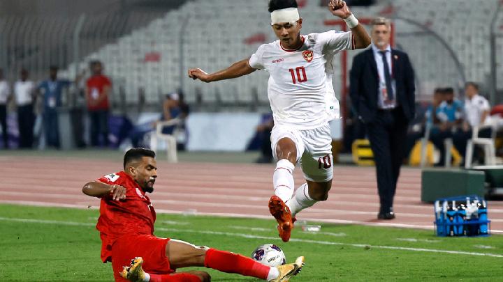 Malik Risaldi Debut Bersama Timnas Indonesia ketika Lawan Bahrain, Main dengan Kepala Diperban