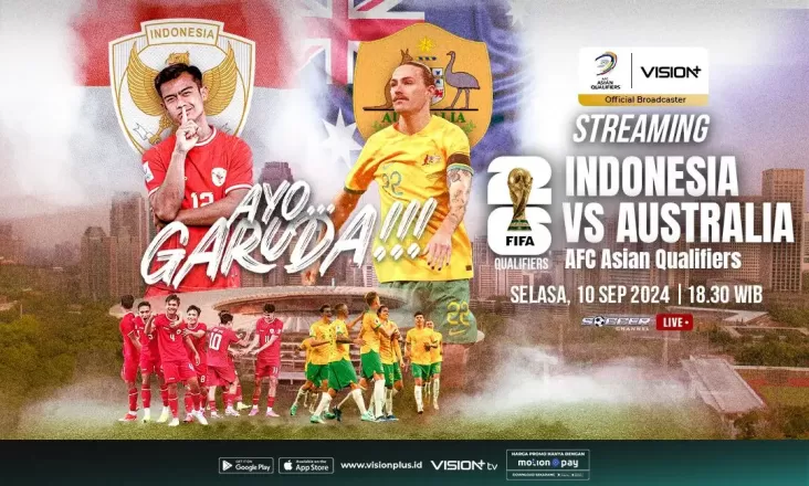 Indonesia vs Australia: Skuad Garuda Siap Jadi Kuda Hitam! Streaming pada Vision+