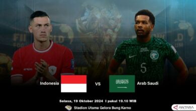 Daftar link streaming Indonesia vs Arab Saudi