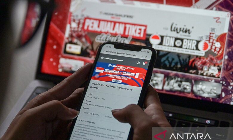 Tiket pertandingan Indonesia menjamu Bahrain terjual habis