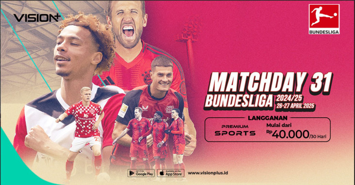 Dukung Tim Favoritmu! Saksikan Bundesliga 2024/25 Pekan ke-31 pada pada VISION+