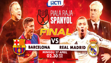 Final Copa del Rey Barcelona vs Real Madrid, Live di RCTI: Main Dini Hari!