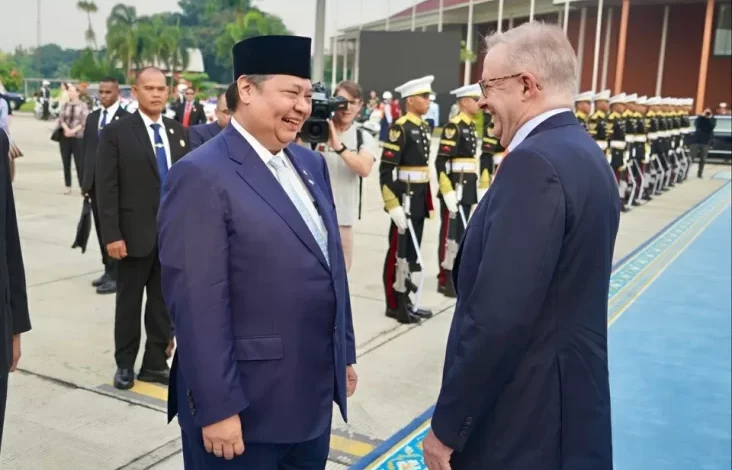 Momen Hangat Airlangga Lepas Kepulangan PM Australia Albanese
