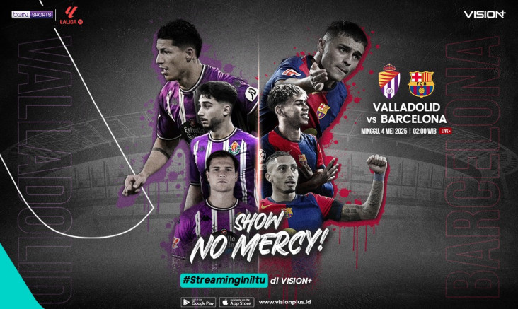 Pertaruhan Valladolid Lawan Barcelona di dalam pada LaLiga, Streaming di VISION+