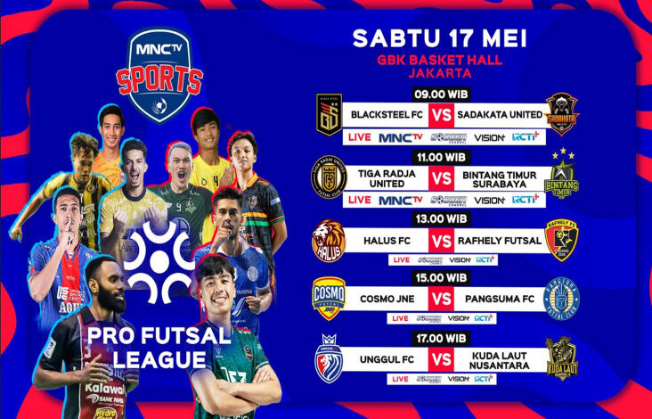 Pro Futsal League 2025 Live dalam tempat MNCTV: Blacksteel FC Papua kemudian Bintang Timur Surabaya Tampilan