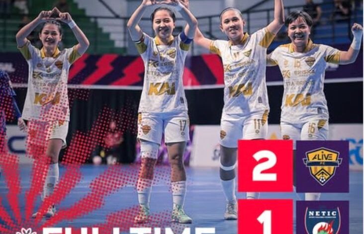 Hasil Turnamen Futsal Profesional Putri 2025: Alive FC Taklukkan Netic Ladies 2-1