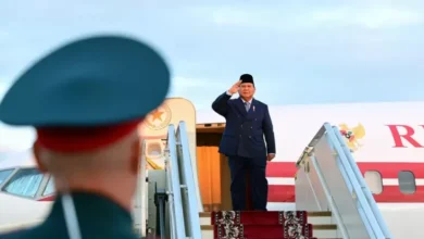 Momen Prabowo Bertolak dari Rusia Kembali ke Tanah Air