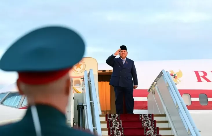 Momen Prabowo Bertolak dari Rusia Kembali ke Tanah Air