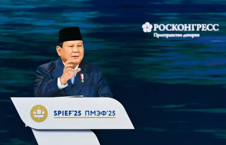 Pidato di dalam area Rusia, Prabowo Dapat 8 Kali Aplaus dari Pemimpin Rusia