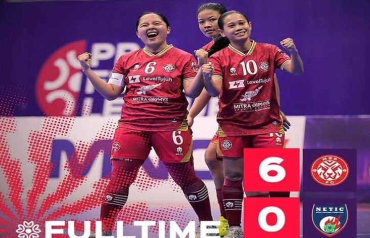 Hasil Kejuaraan Futsal Profesional Putri 2025: MSP FC Bantai Netic Ladies 6-0