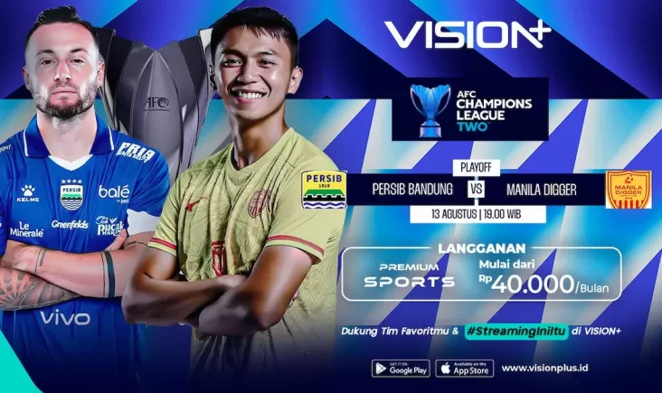 Cara Nonton Streaming, Jadwal, kemudian Link Persib vs Manila Digger FC di Playoff AFC Champions League Two