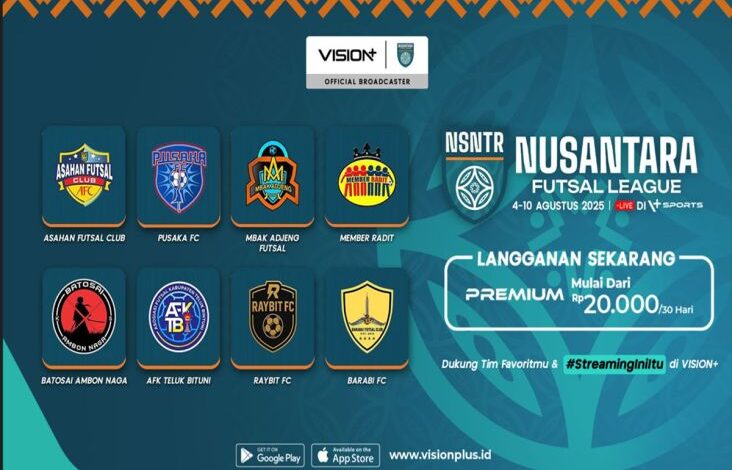 Nusantara Futsal League 2025 Hadir di dalam tempat VISION, Streaming Persaingan Ketat Antar Klub Futsal Terbaik!