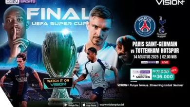 Piala Super Eropa 2025: PSG Tantang Tottenham Hotspur, Streaming pada area VISION+