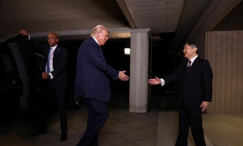Detik-Detik ‘Raja’ Trump Berkumpul dengan Kaisar Jepang, Bahas Apa?