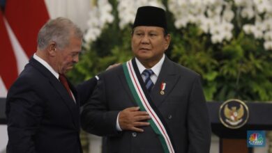 Prabowo Terima Penghargaan Tertinggi dari Kerajaan Yordania