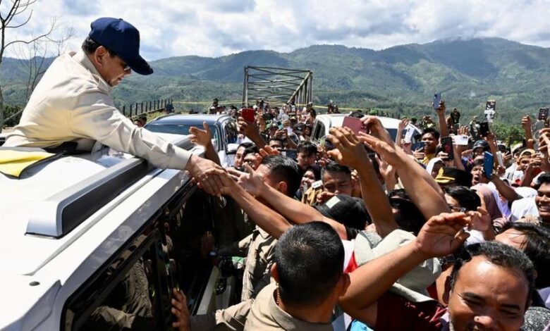 Turun Gunung! Prabowo Tinjau Posko Pengungsian Banjir ke pada Aceh Tenggara