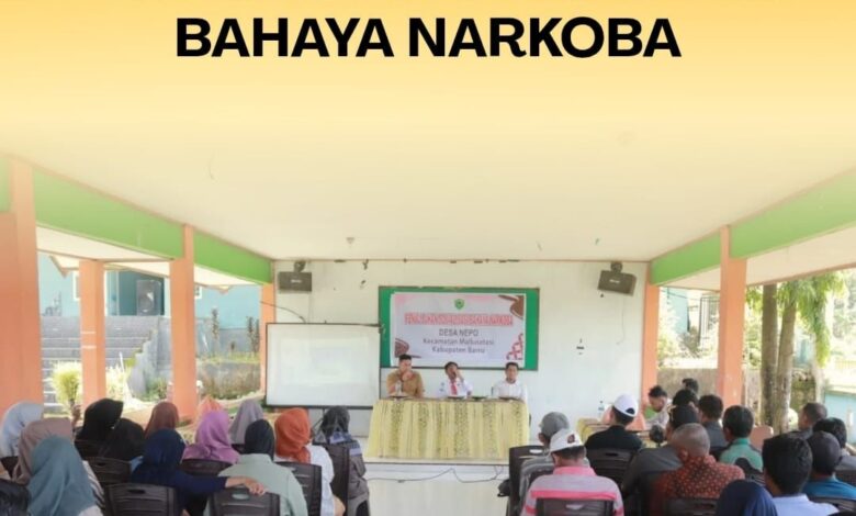 Stop Narkoba: Desa Nepo, Desa Sehat, Desa Bebas Narkoba"