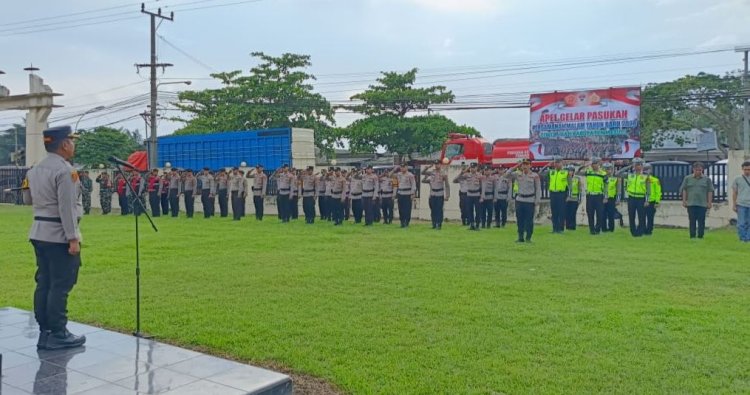 Polres Mesuji Gelar Apel Pasukan, Siapkan Pengamanan Waktu senja Tahun Baru 2026