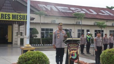 Kapolres Mesuji Pimpin Apel Pertama 2026, Tekankan Profesionalisme juga juga Adaptasi Regulasi Baru