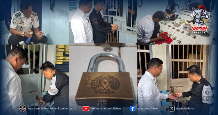 Tingkatkan Keselamatan Blok Hunian, Lapas Tembilahan Laksanakan Perawatan dan juga juga Rolling Gembok